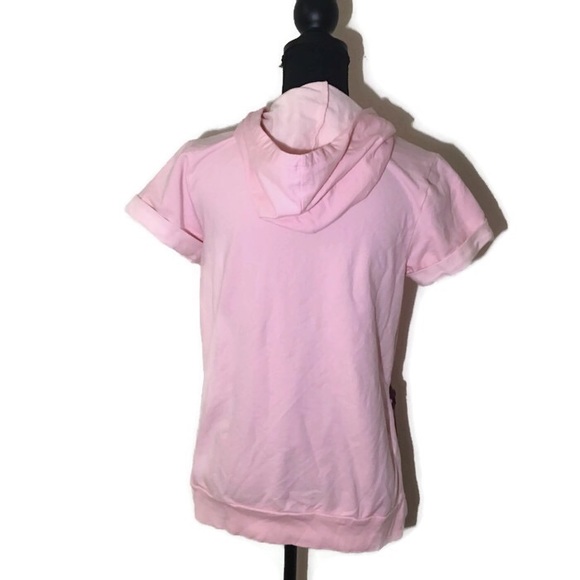 Everlast Pale Pink Hooded Short Sleeve Sweatshirt - Picture 2 of 5